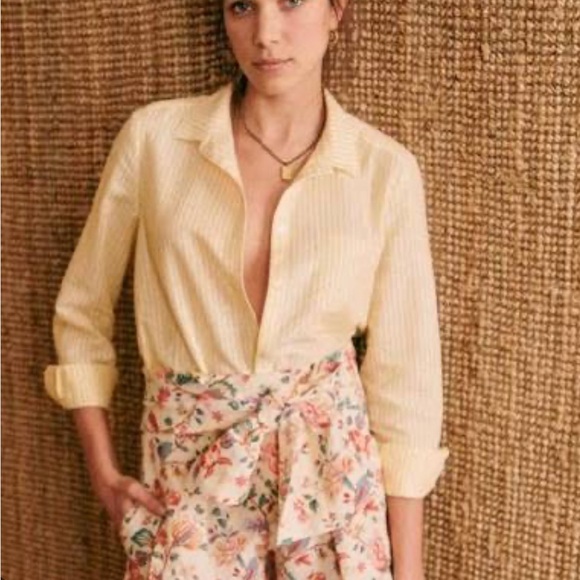 Sezane Tops - Sezane Tomboy Yellow Striped  Skirt